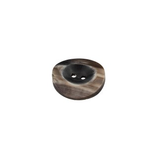 2-HOLES GENUINE HORN BUTTON - BROWN