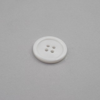 4-HOLES RIVER MOTHER OF PEARL BUTTON WITH RIM- WHITE