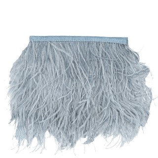 OSTRICH FEATHER FRINGE - DUSTY BLUE