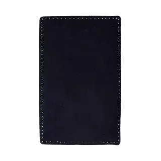 RECTANGULAR PATCHES SUADE LEATHER SEW-ON - NAVY BLUE