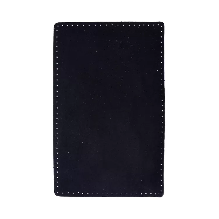 RECTANGULAR PATCHES SUADE LEATHER SEW-ON - NAVY BLUE