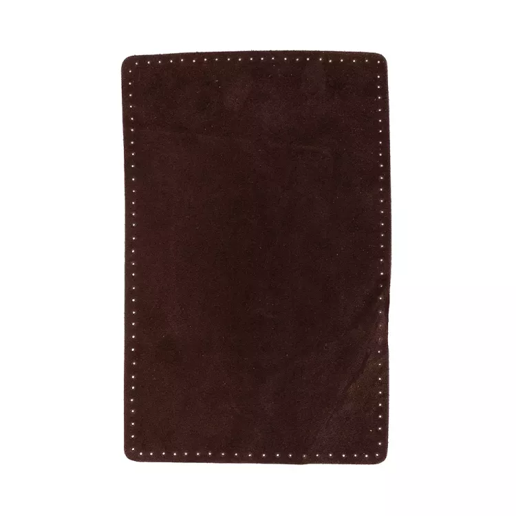 RECTANGULAR PATCHES SUADE LEATHER SEW-ON - BORDEAUX