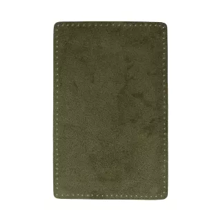 RECTANGULAR PATCHES SUADE LEATHER SEW-ON - OLIVE GREEN