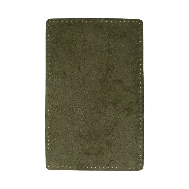 RECTANGULAR PATCHES SUADE LEATHER SEW-ON - OLIVE GREEN