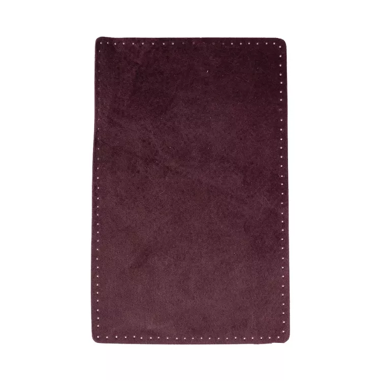 RECTANGULAR PATCHES SUADE LEATHER SEW-ON - PLUM