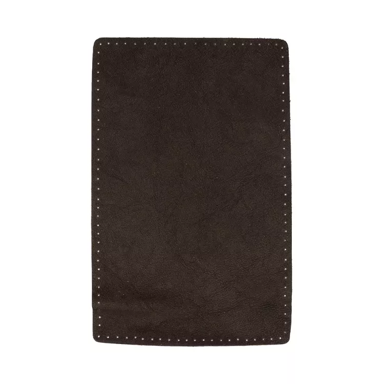 RECTANGULAR PATCHES SUADE LEATHER SEW-ON - BROWN