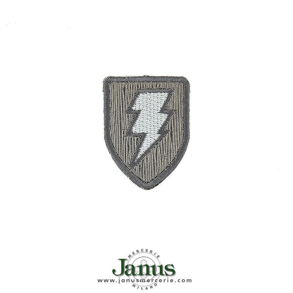 LIGHTNING IRON-ON MOTIF - GREY