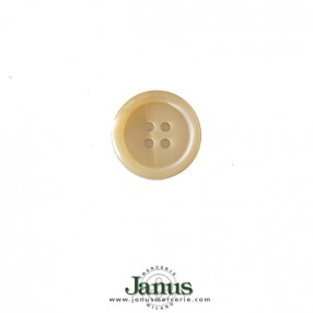 4-HOLE TROCAS SHELL BUTTON WITH RIM  - BEIGE