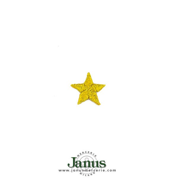 STAR EMBROIDERED IRON-ON MOTIF 15X15MM - GOLD